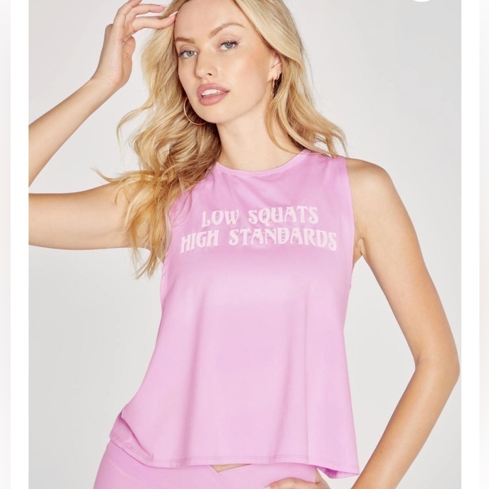 🥳 HOST PICK 💋 Wildfox Kira Tank “Low squats, High standards” EUC- worn once